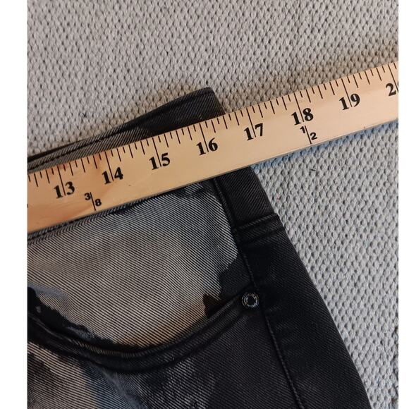 Thrill Denim & Supply Jeans Mens 33X32 Bleach Black Patches Grunge - Picture 12 of 15